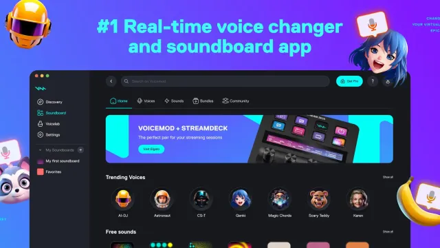 Voicemod desktop app, the real-time voice changer and soundboard